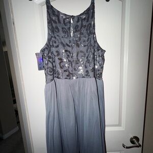 BCX Silver Gray Sequined Bodice